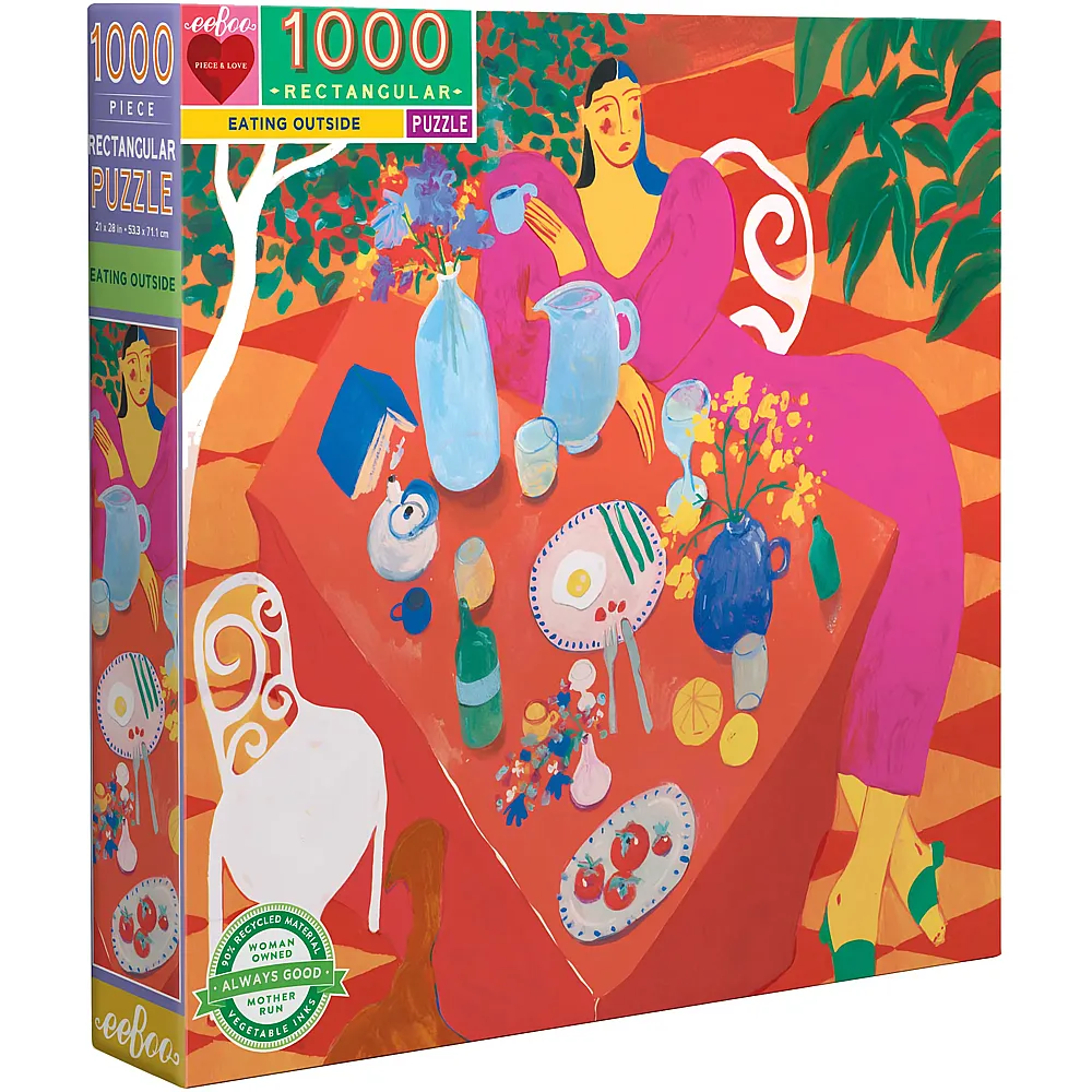 eeBoo Puzzle Eating Outside 1000Teile | Puzzle 1000 Teile
