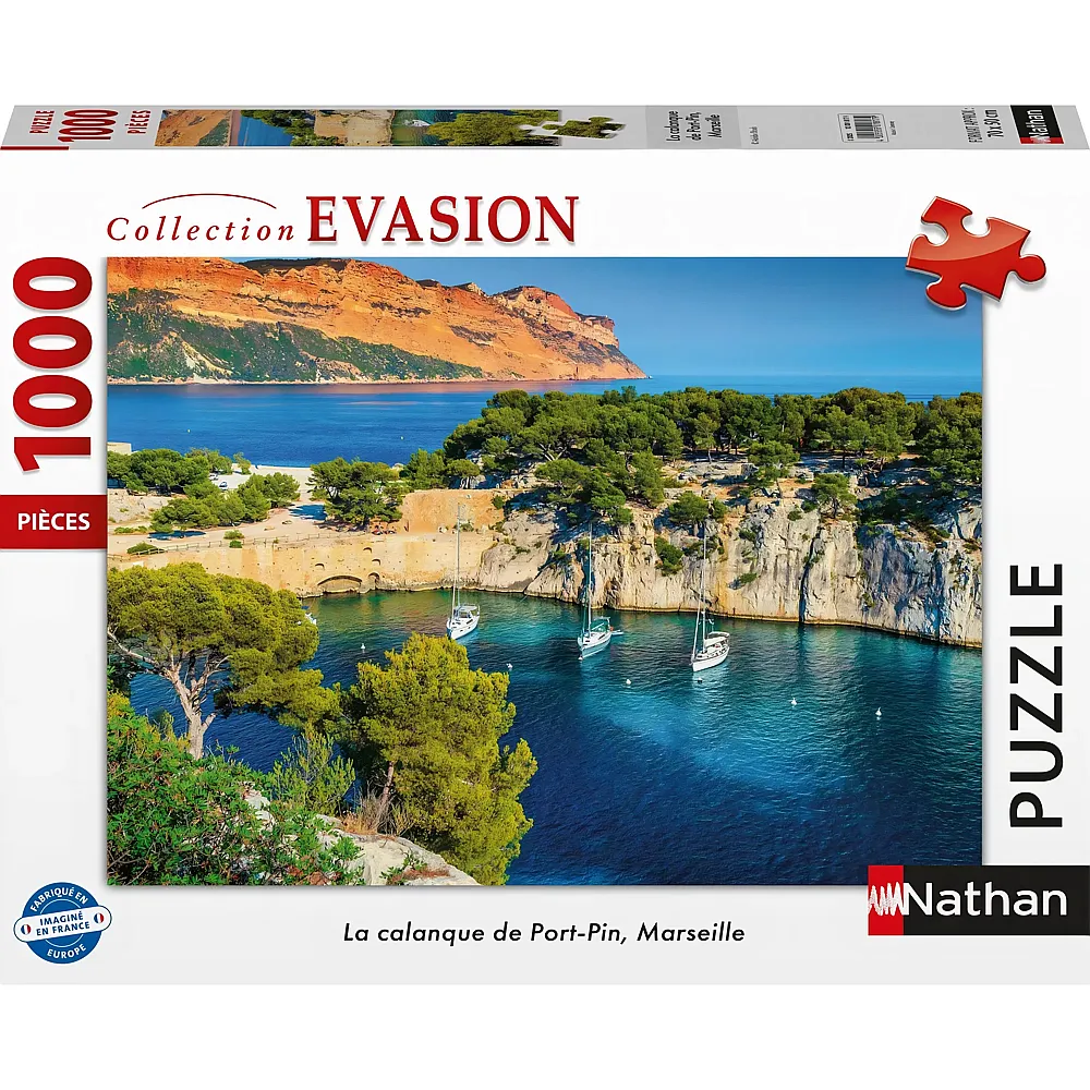 Nathan Puzzle Collection Evasion Die Bucht von Port-Pin, Marseille - 1000 Teile