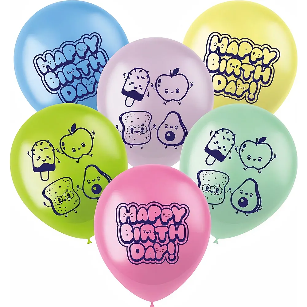 meinspielzeug - Riethm�ller 6 Ballons Kawaii 33cm