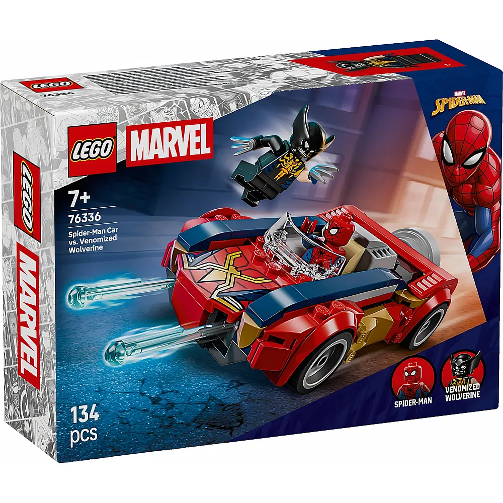 LEGO Marvel Super Heroes Spiderman Spider-Man Auto vs. Venomized Wolverine 76336