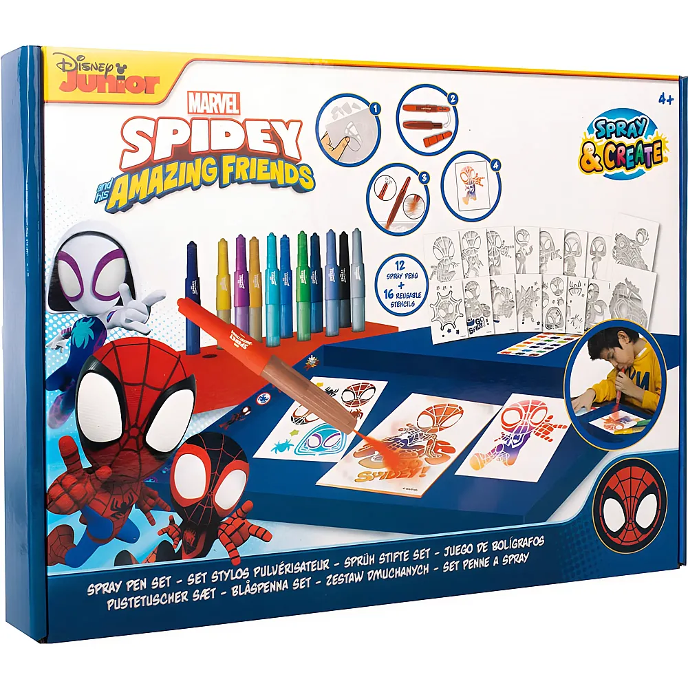 meinspielzeug - Canenco Spidey Blow Pen Set Deluxe Spiderman | Malsets
