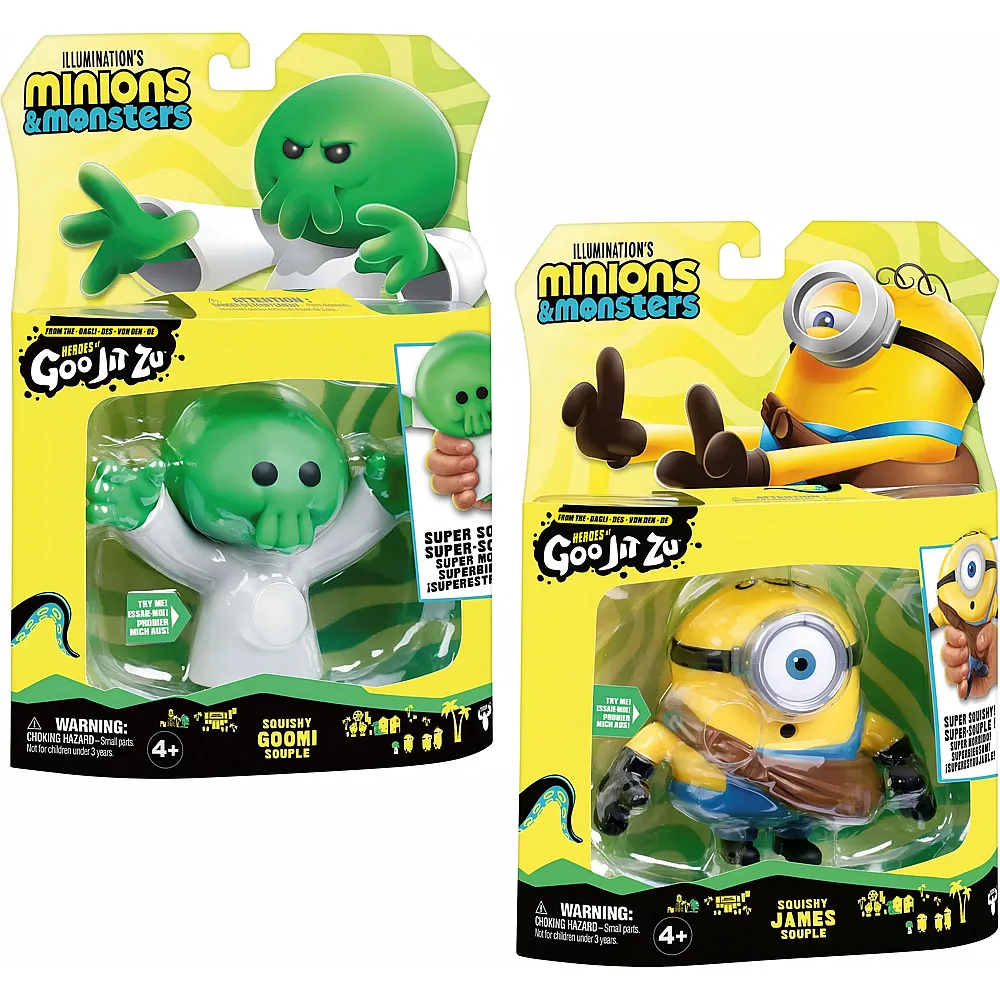 meinspielzeug - Moose Toys Minions 3 Stretchy Heroes ass. Goo Jit Zu 2-fach ass., 1 Figur,