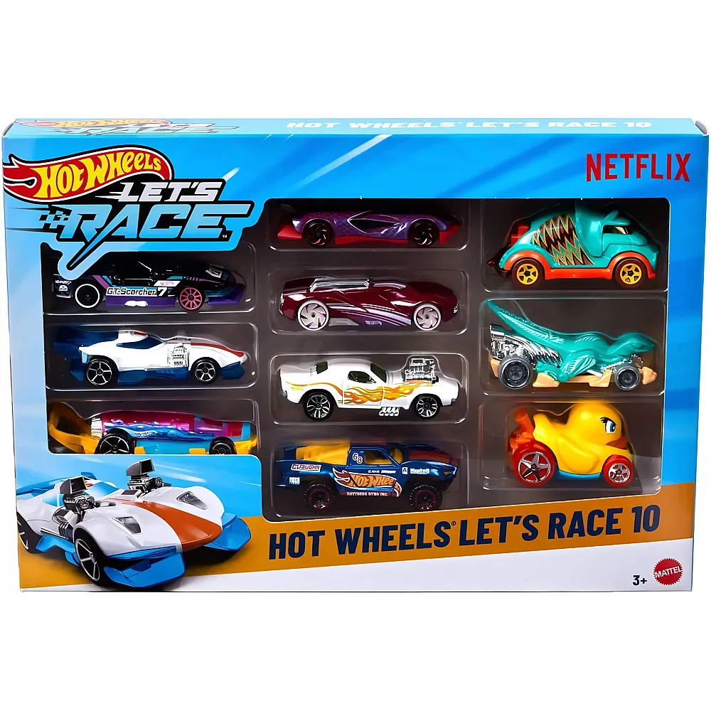 Hot Wheels Let's Race 10er-Pack - 1:64