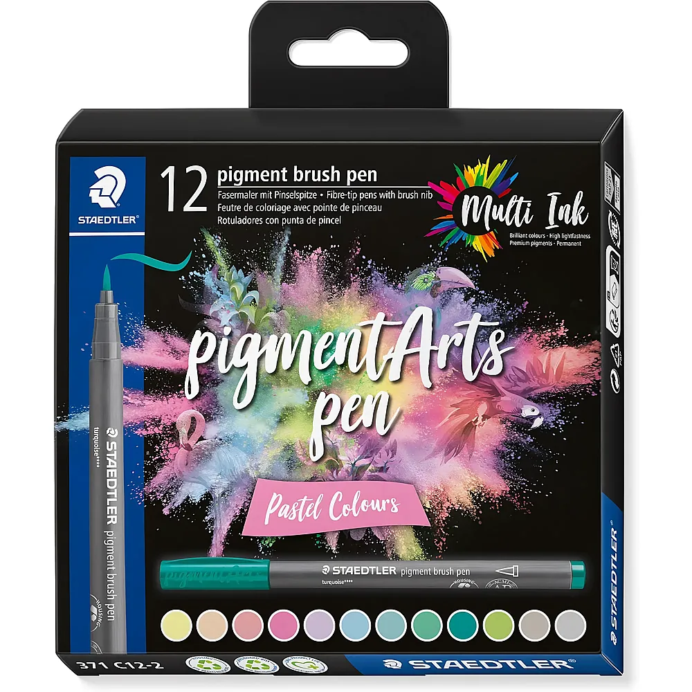 Staedtler Pigment Brush Pen - 12 Teile
