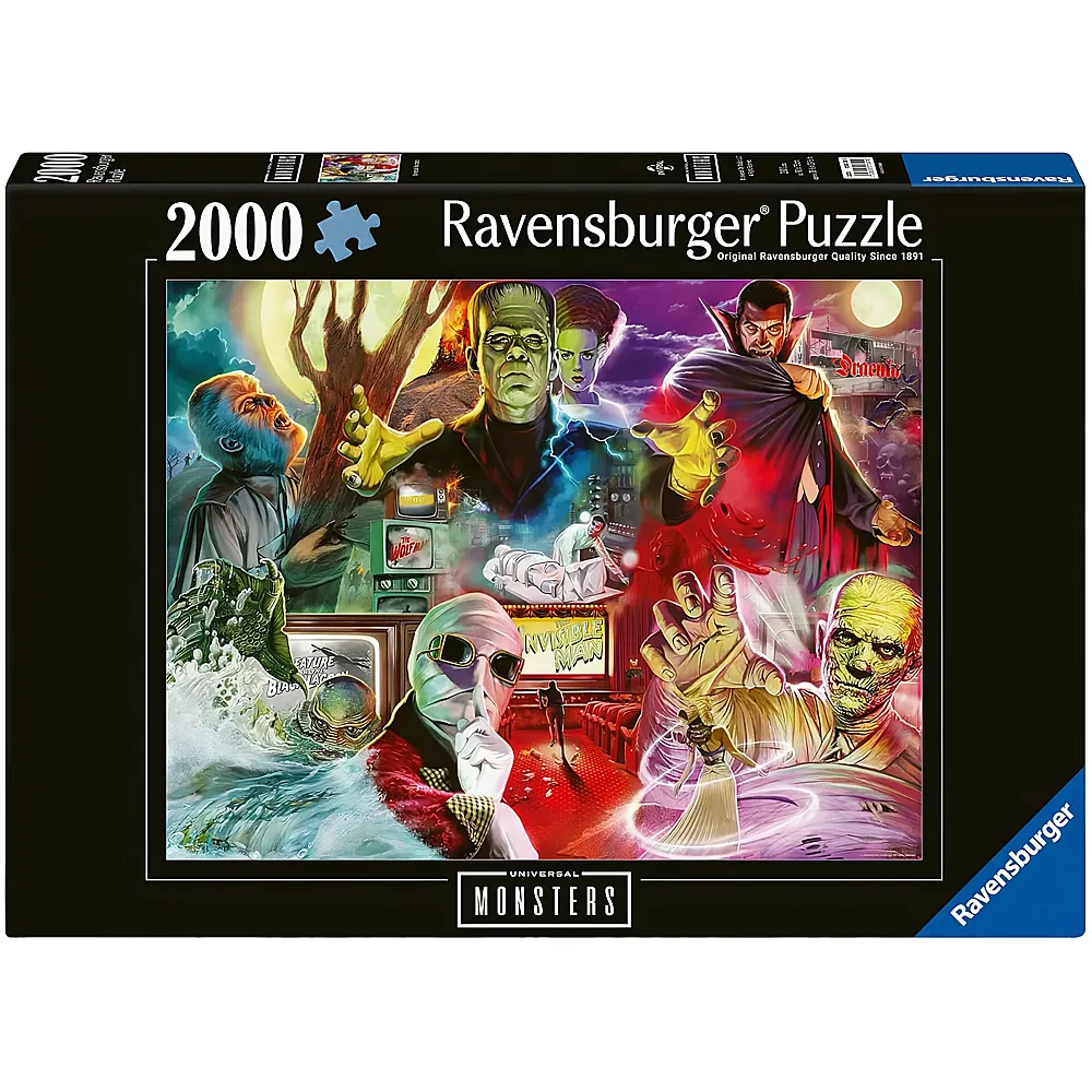 Ravensburger Puzzle Universal Monsters - 2000 Teile