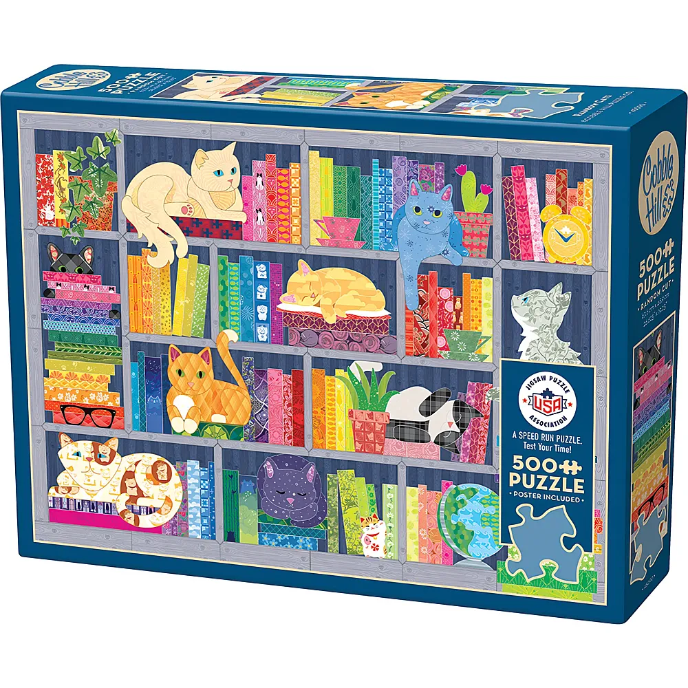 Cobble Hill Regenbogen-Katzen 500Teile