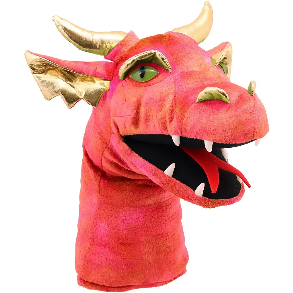 The Puppet Company Large Dragon Heads Handpuppe Drache Rot 43cm | Handpuppen