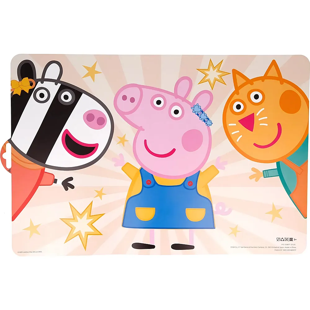 meinspielzeug - Stor Peppa Pig Tischset | Essen & Trinken