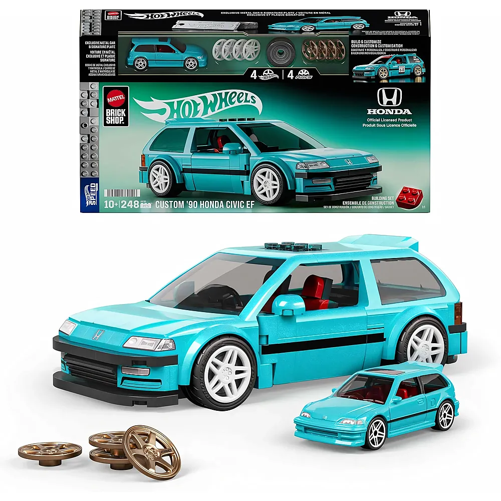 Mattel Brick Shop Custom 90 Honda Civic EF - 248 Teile