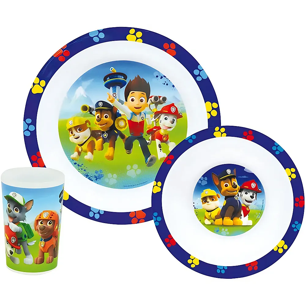 Fun House Paw Patrol Geschirrset f�r Kinder - 3 Teile