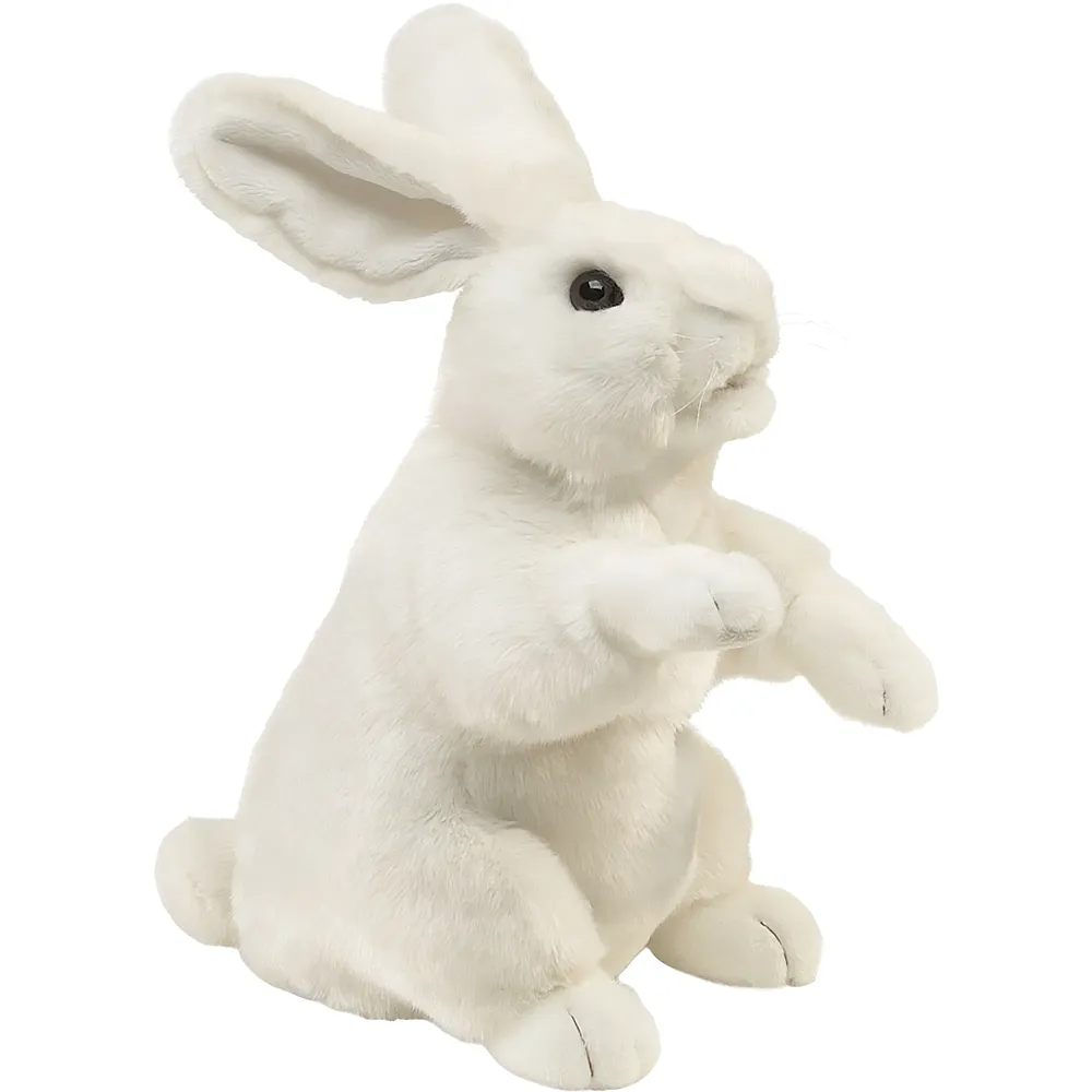 Folkmanis Handpuppe Weisser Hase, stehend - 42 cm | Handpuppen