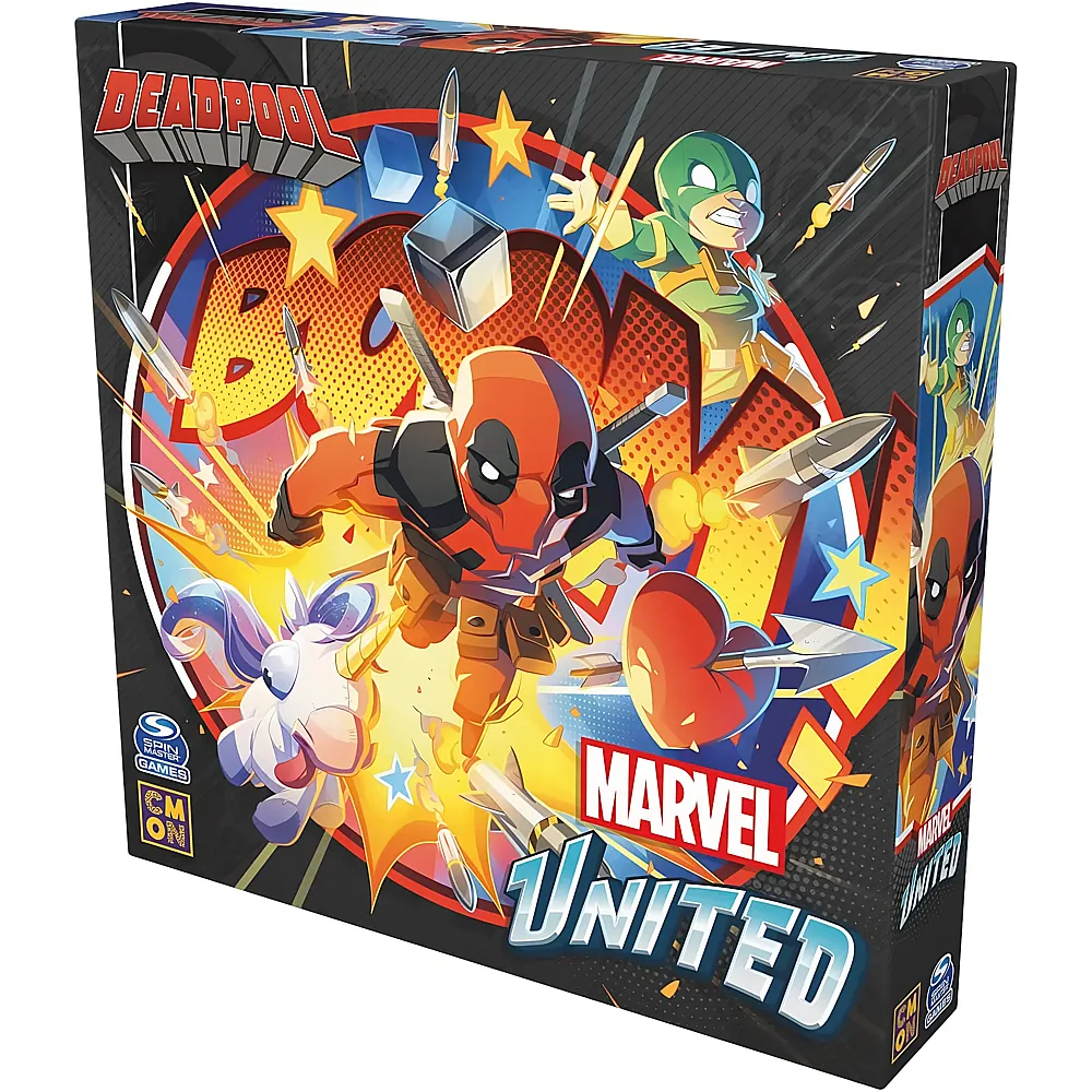 CMON Marvel United  Deadpool, Erweiterung, Familienspiel, Brettspiel, 1-4 Spieler, Ab 10+ Jahren, 40 Minuten, Deutsch