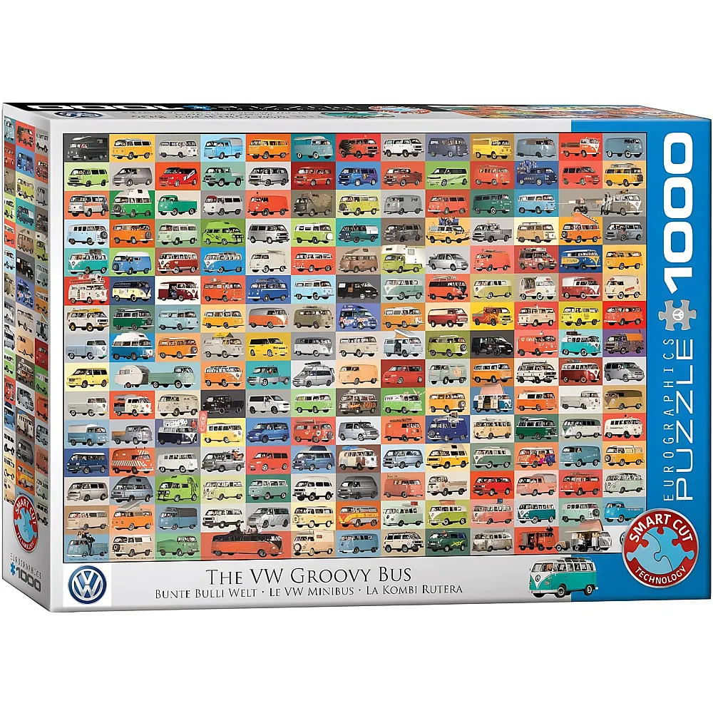 meinspielzeug - Eurographics Puzzle The VW Groovy Bus 1000Teile | Puzzle 1000 Teile