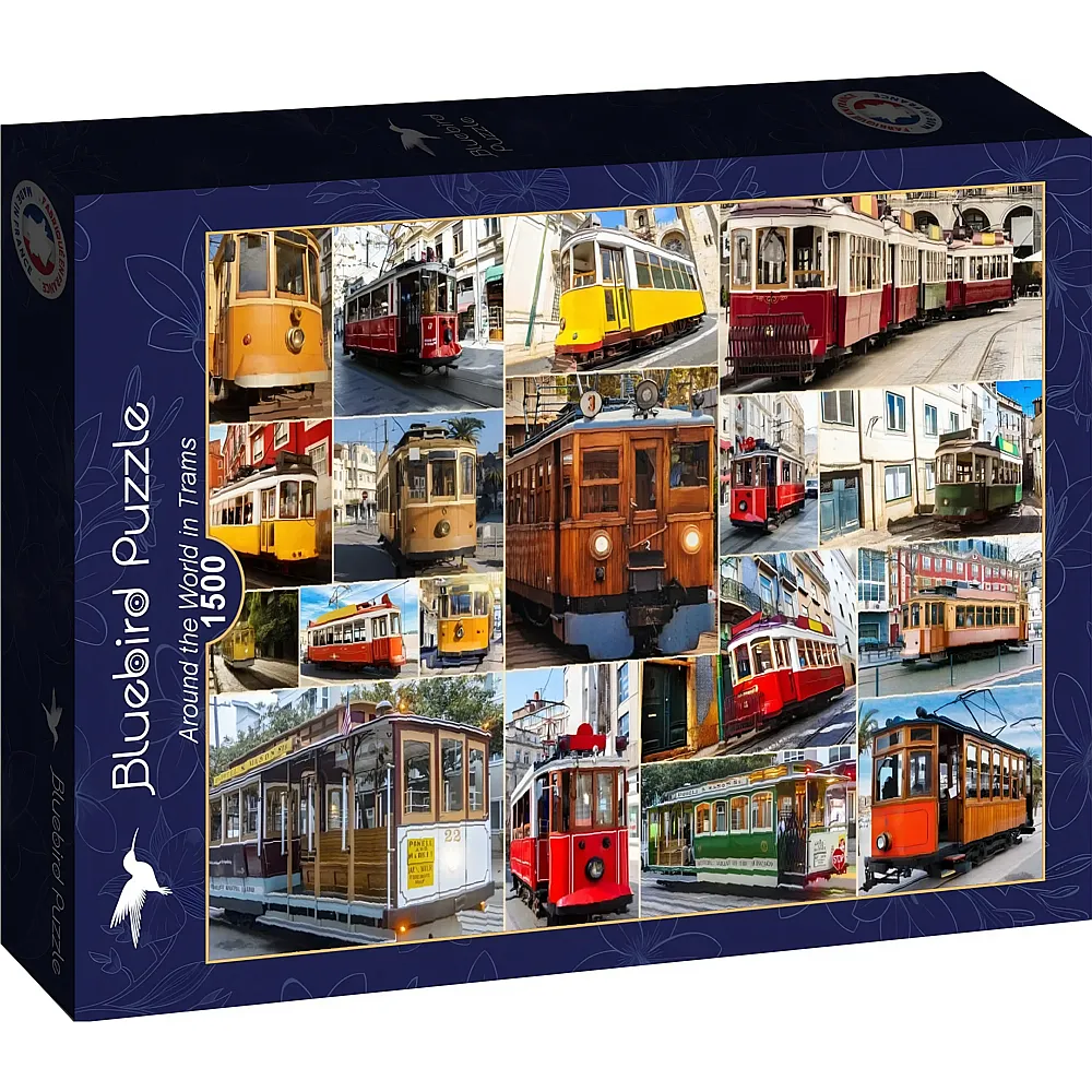 Bluebird Puzzle Mit der Strassenbahn um die Welt 1500Teile