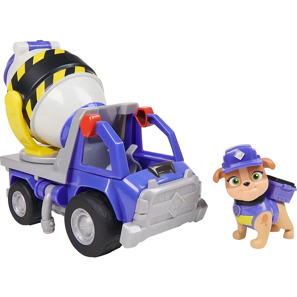 Spin Master Paw Patrol Rubble & Crew Zementmischer-Baufahrzeug mit Mix