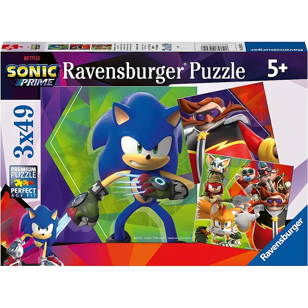Ravensburger Puzzle Sonic Prime 3x49