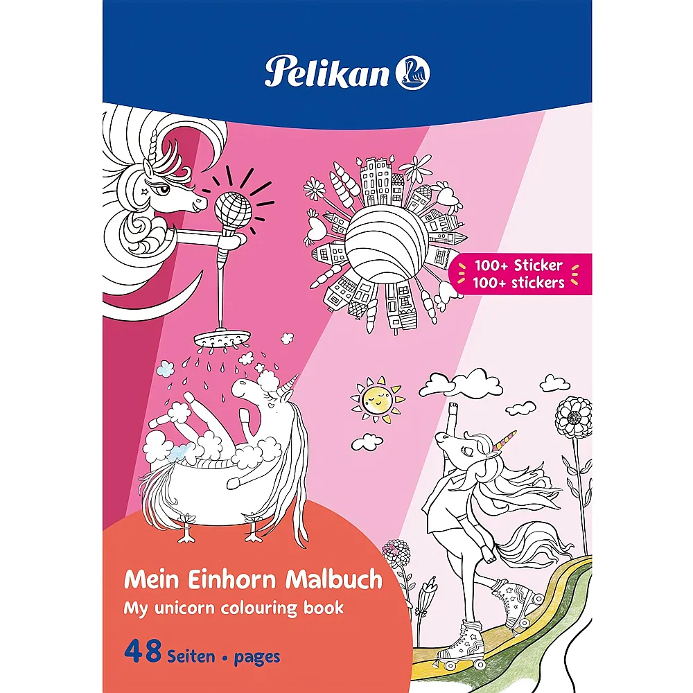 Pelikan Mein Einhorn Malbuch mit 100 Stickern
