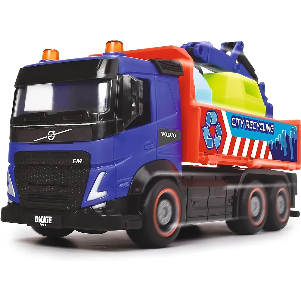 Dickie City Truck Recycling-LKW mit Containern | Nutzfahrzeuge