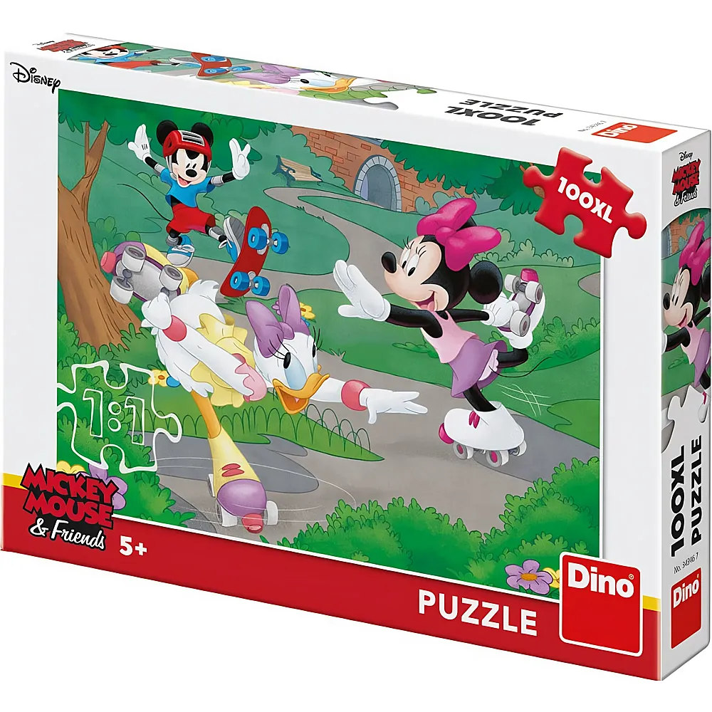 meinspielzeug - Dino Puzzle Minnie 100Teile Mickey Mouse | Puzzle 10-104 Teile