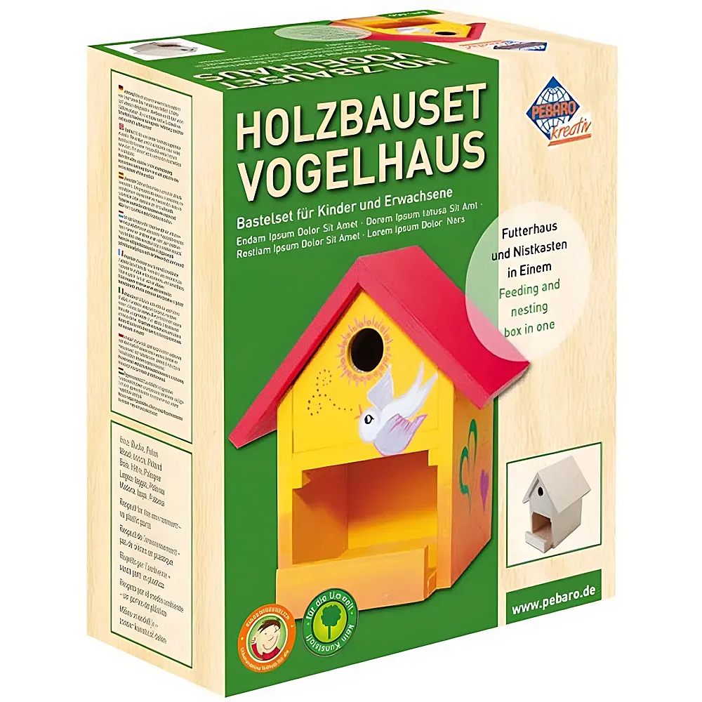 Pebaro Holzbauset Vogelhaus | Werken & Sgen