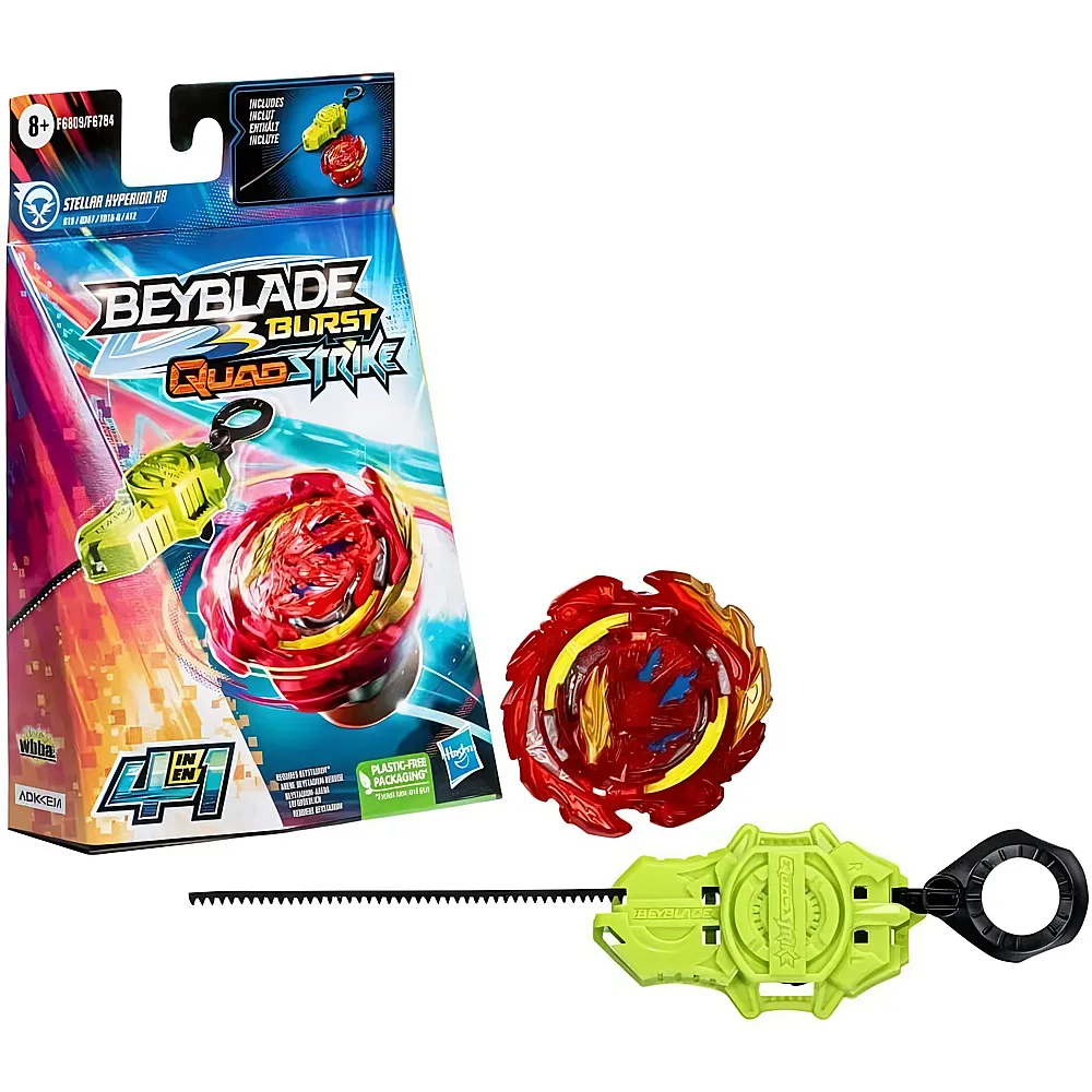 Beyblade QuadStrike Stellar Hyperion H8 Kreisel Starter Pack - Battling Tops