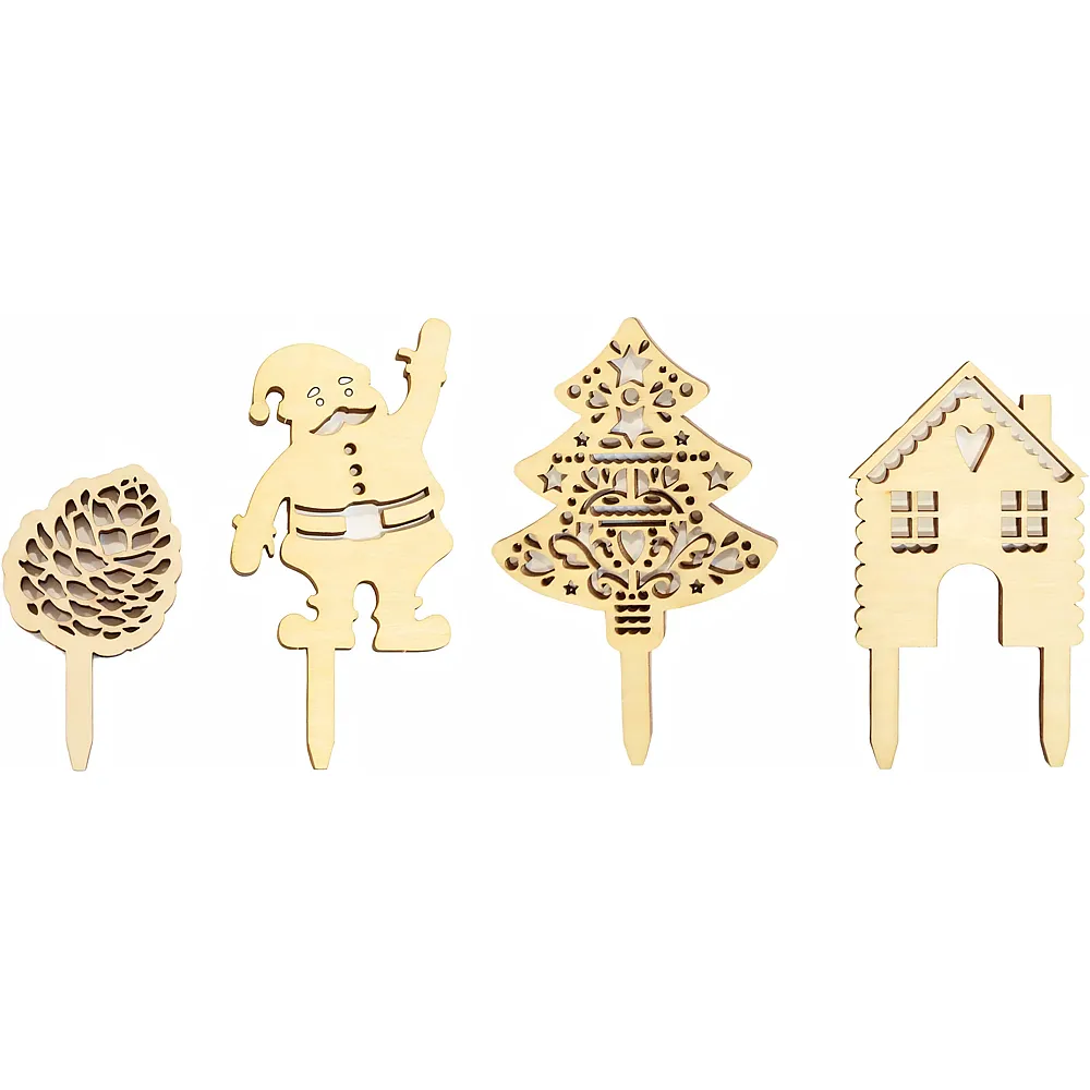 ScrapCooking Deko-Picks - Weihnachten - 4 Teile