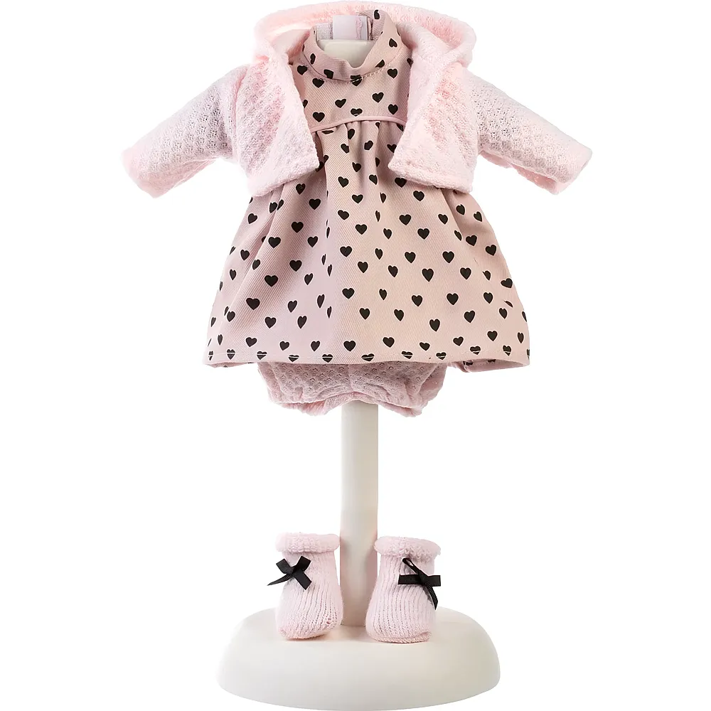 Llorens Kleiderset Herzchen rosa 33cm