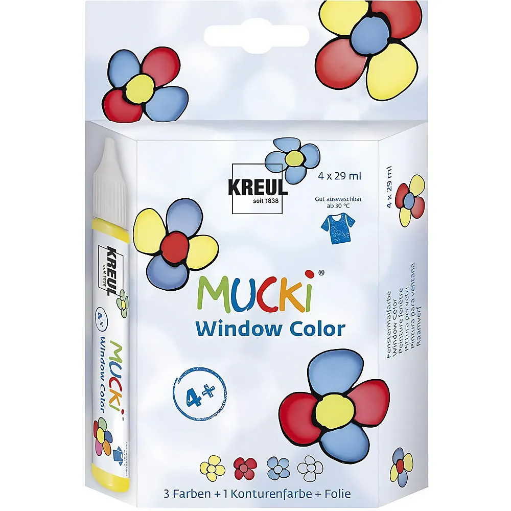 Kreul Mucki Fensterfarbe Set 4x29ml