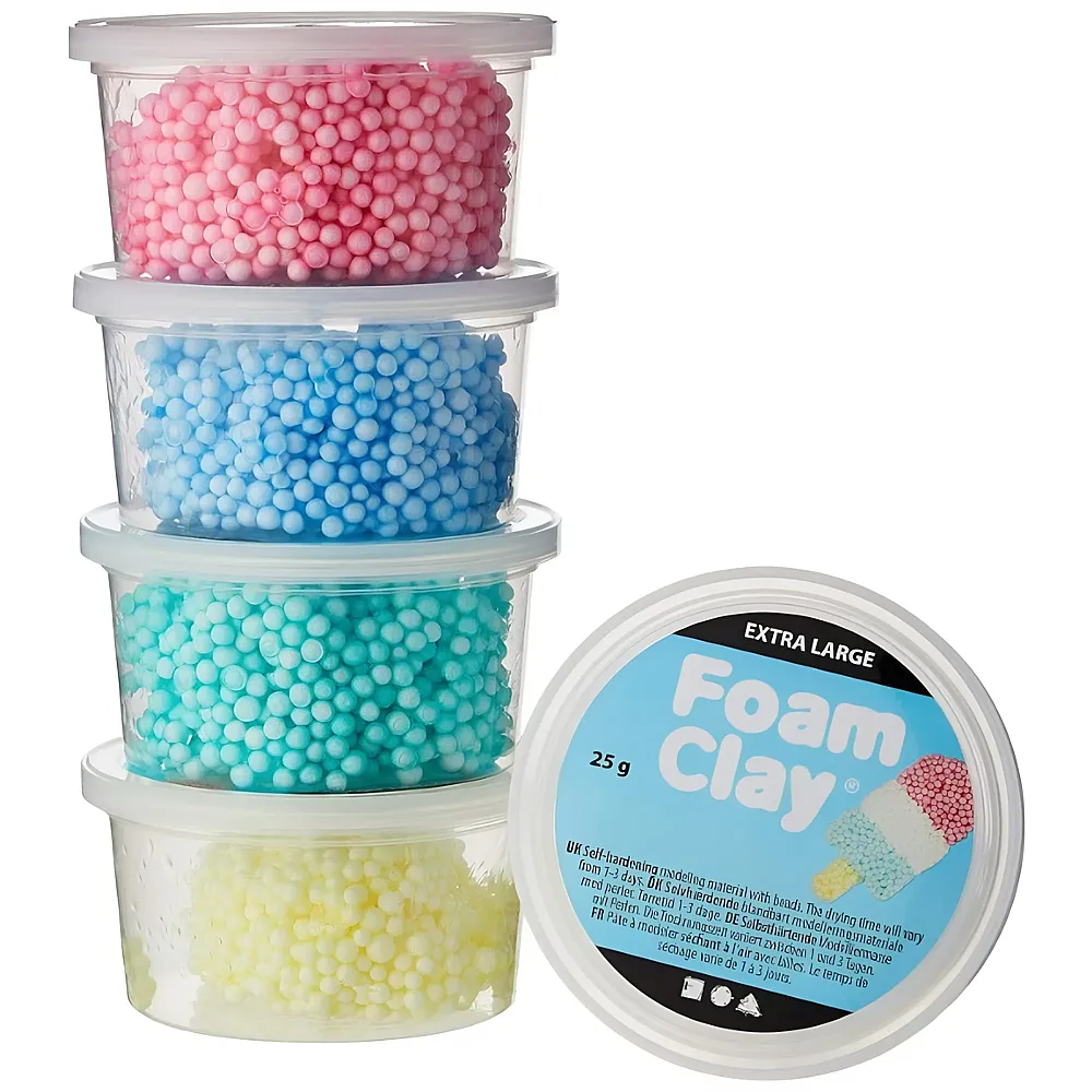 Creativ Company Modellier-Set Foam Clay Large - 5 Teile | Kneten & Formen