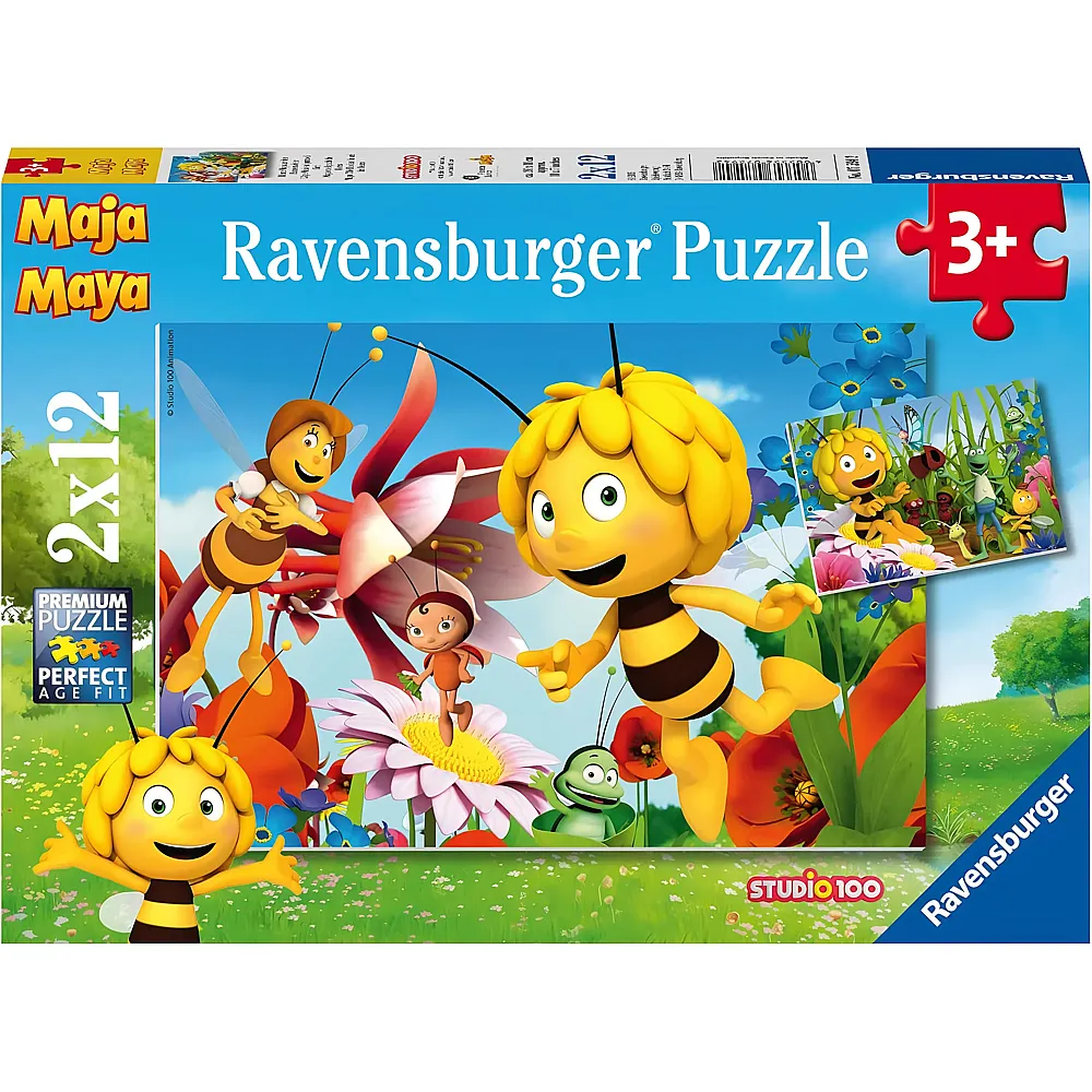 Ravensburger Puzzle Biene Maja Auf der Blumenwiese 12Teile