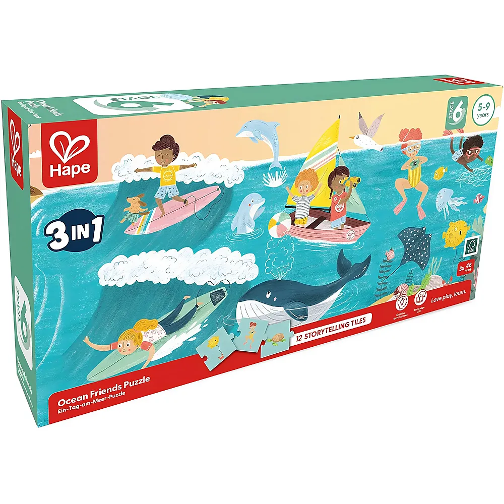 Hape Ocean Friends Puzzle 3x48