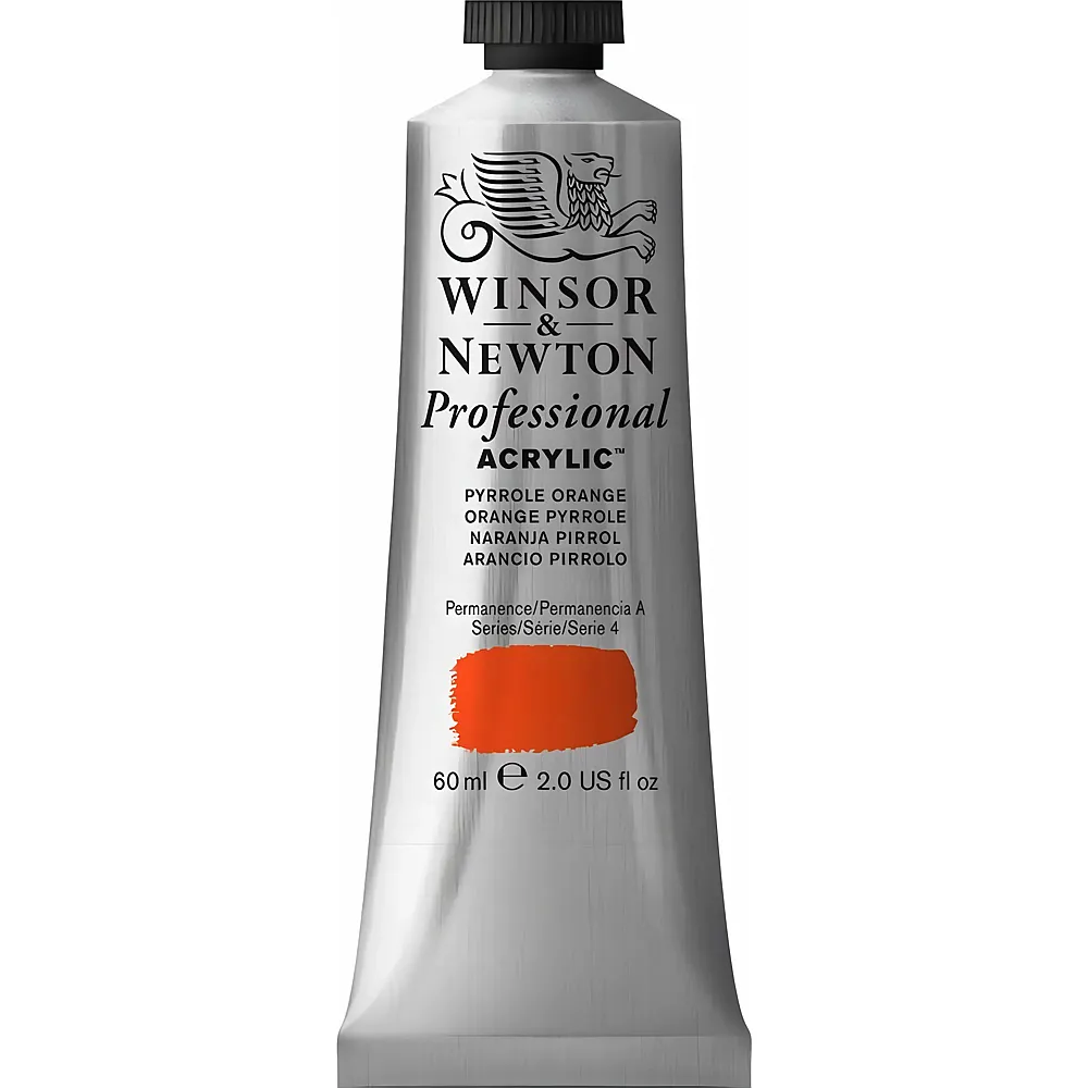 meinspielzeug - Winsor & Newton W&n Prof. Acrylfarbe 60ml Tube Pyrrole Orange