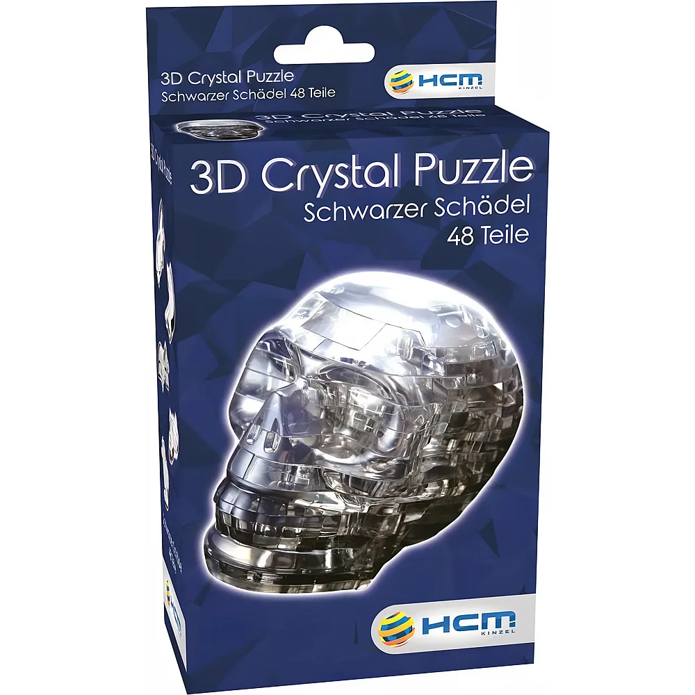 HCM Kinzel Crystal Puzzle Schwarzer Sch�del - 49 Teile