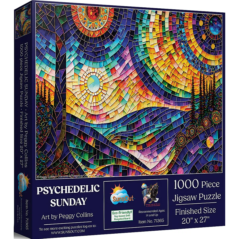SunsOut Puzzle Peggy Collins Psychedelischer Sonntag - 1000 Teile