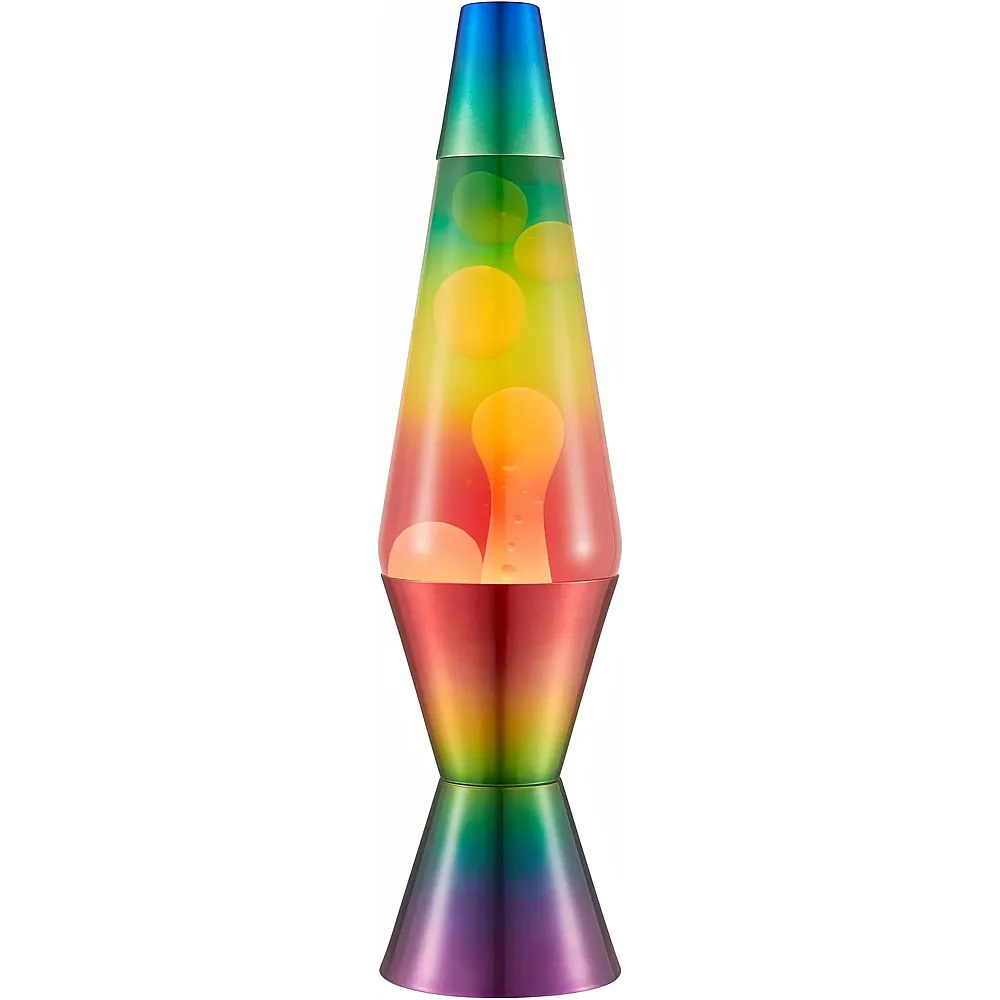 meinspielzeug - Schylling LAVA Lampe Regenbogen, handbemalte dreifarbige Form, weisses Wachs, klare Fl�ssigkeit | Nachtlichter & Lampen