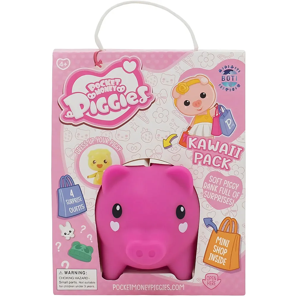 Boti Pockey Money Piggies Spielfigur mit Spardose  Kawaii Pack
