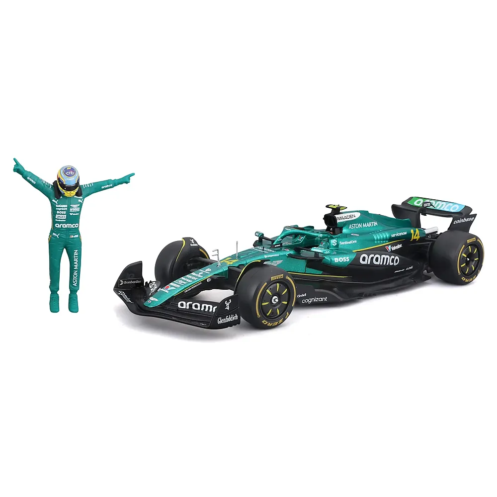 Bburago 1:24 Aston Martin F1 AMR25 Alonso 2025 mit Figur