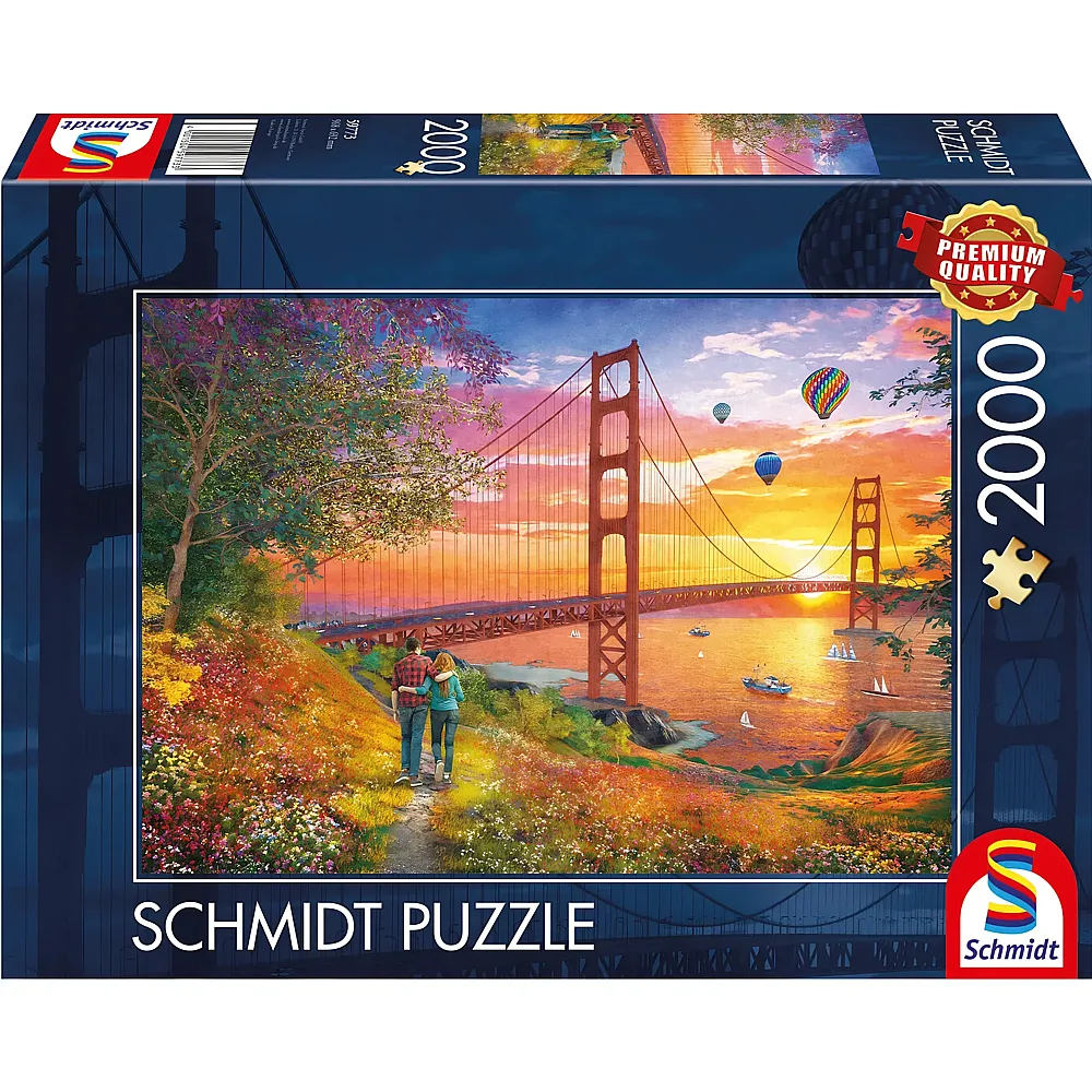 Schmidt Puzzle Spaziergang zur Golden Gate Bridge 2000Teile