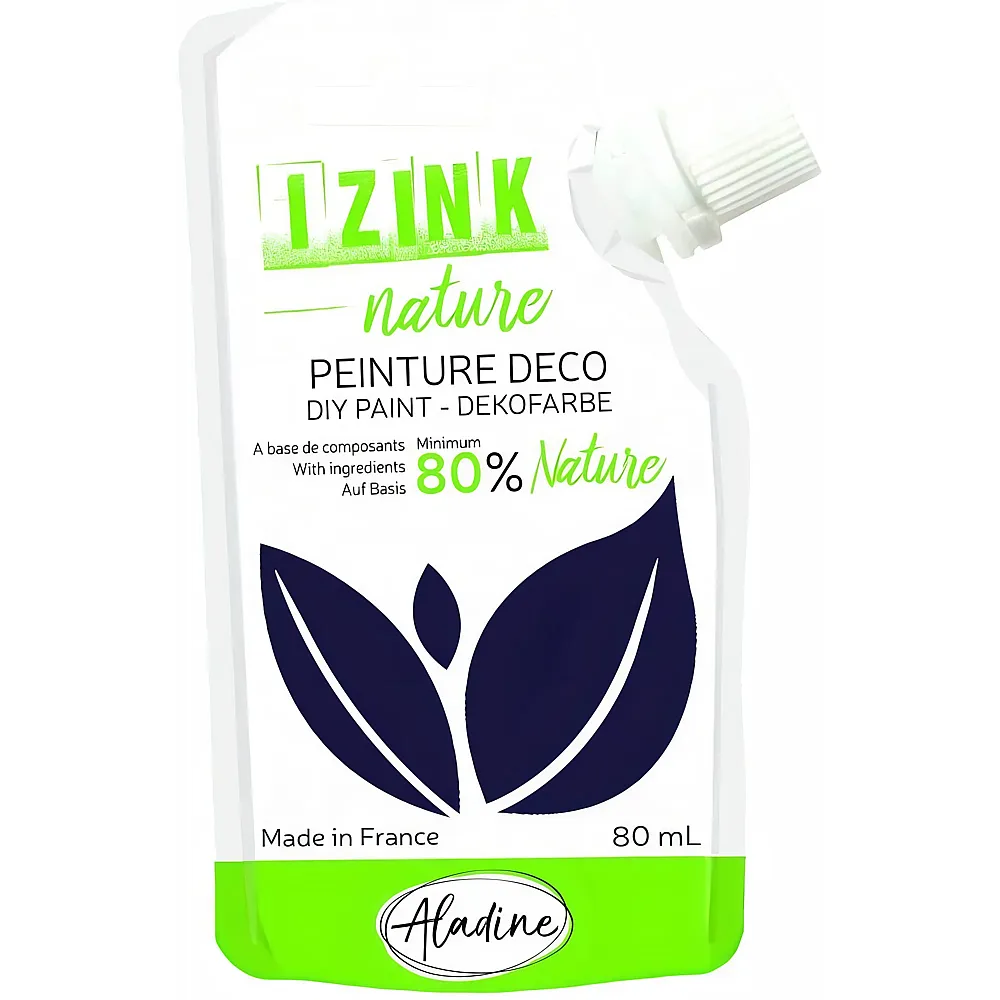 meinspielzeug - Aladine Izink Izink Deko Naturmalfarbe Schwarz 80ml | Farbe & Kreide