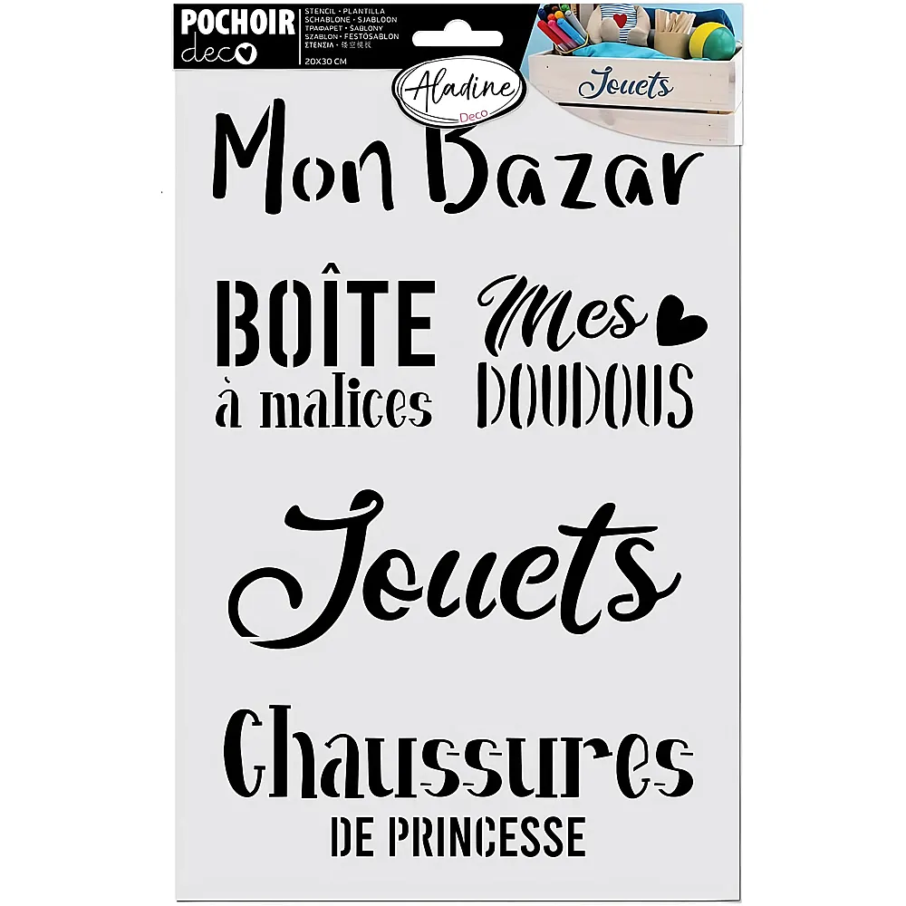 Aladine Pochoir deco Schablone Kinderzimmer - Franais