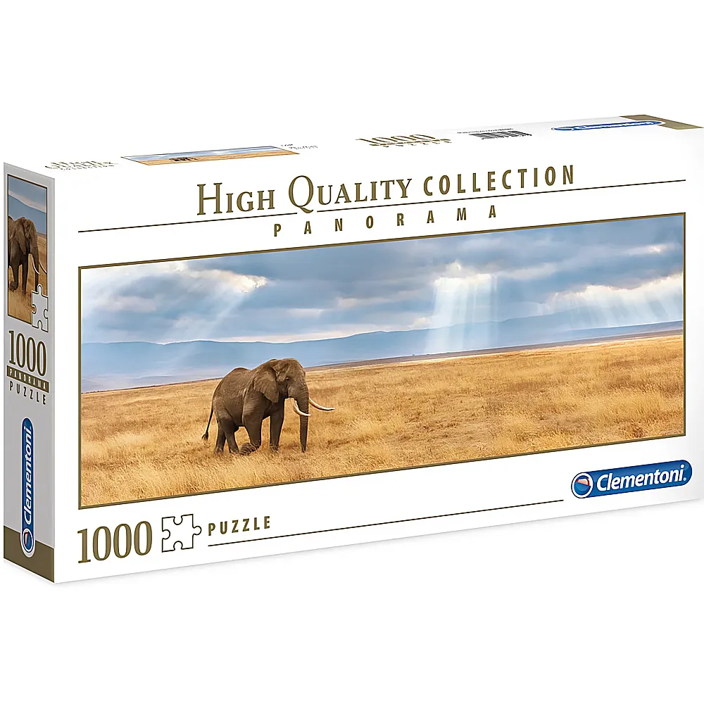 Clementoni Puzzle High Quality Collection Panorama Einsamer Elefant