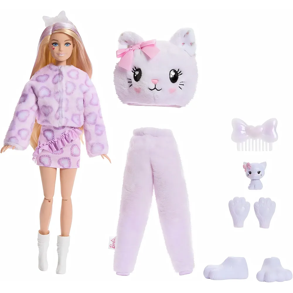 Barbie Cutie Reveal K�tzchen der Cuddly-Reihe mit 10 �berraschungen