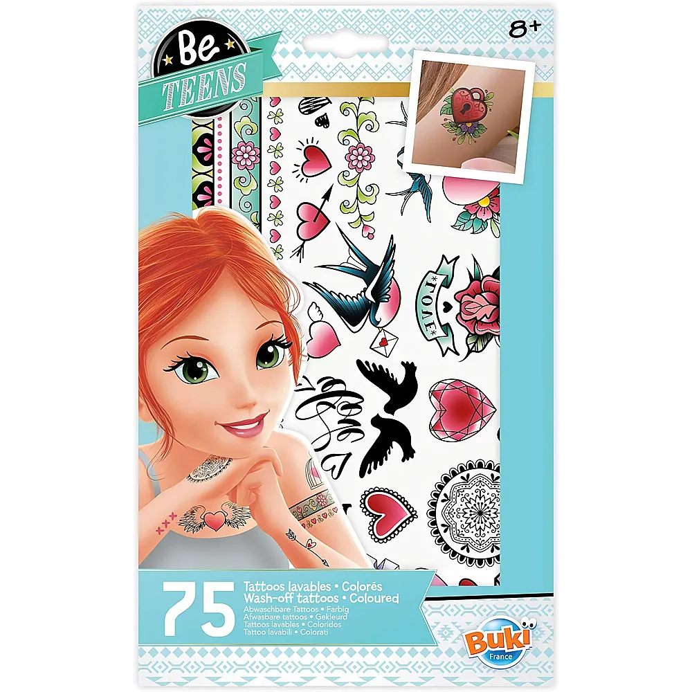 Buki Be Teens Abwaschbare Tattoos 75Teile