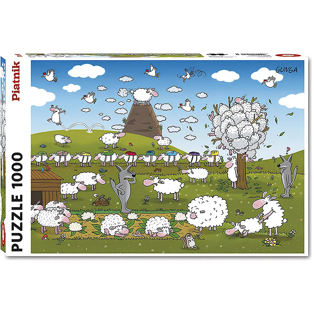 Piatnik Puzzle Gunga - Schafe im Paradies 1000Teile | Puzzle 1000 Teile