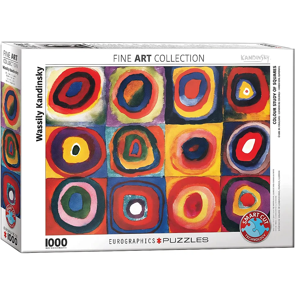 Eurographics Puzzle Fine Art Collection Kandinsky: Farbstudie Quadrate 1913 - 1000 Teile