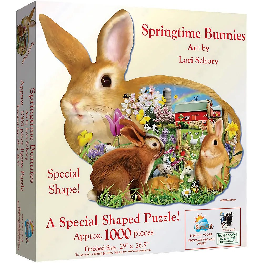 SunsOut Puzzle Lori Schory Springtime Bunnies - 1000 Teile