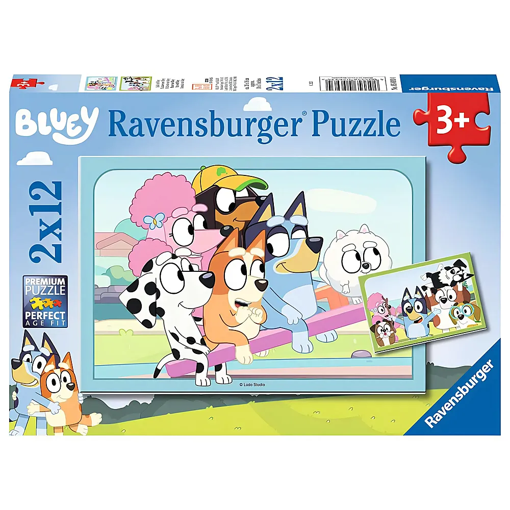 Ravensburger Puzzle Spass mit Bluey 2x12