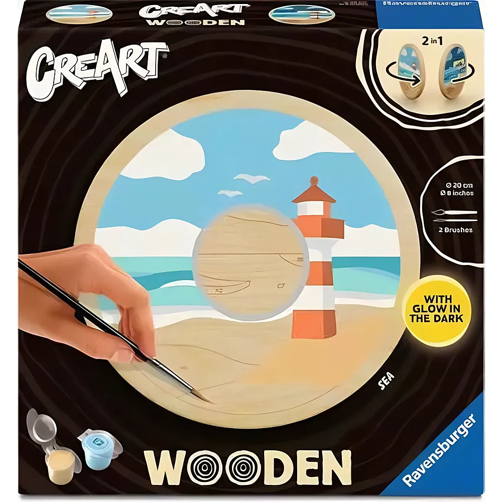 Ravensburger Malen nach Zahlen CreArt Wooden Meer -  20 cm