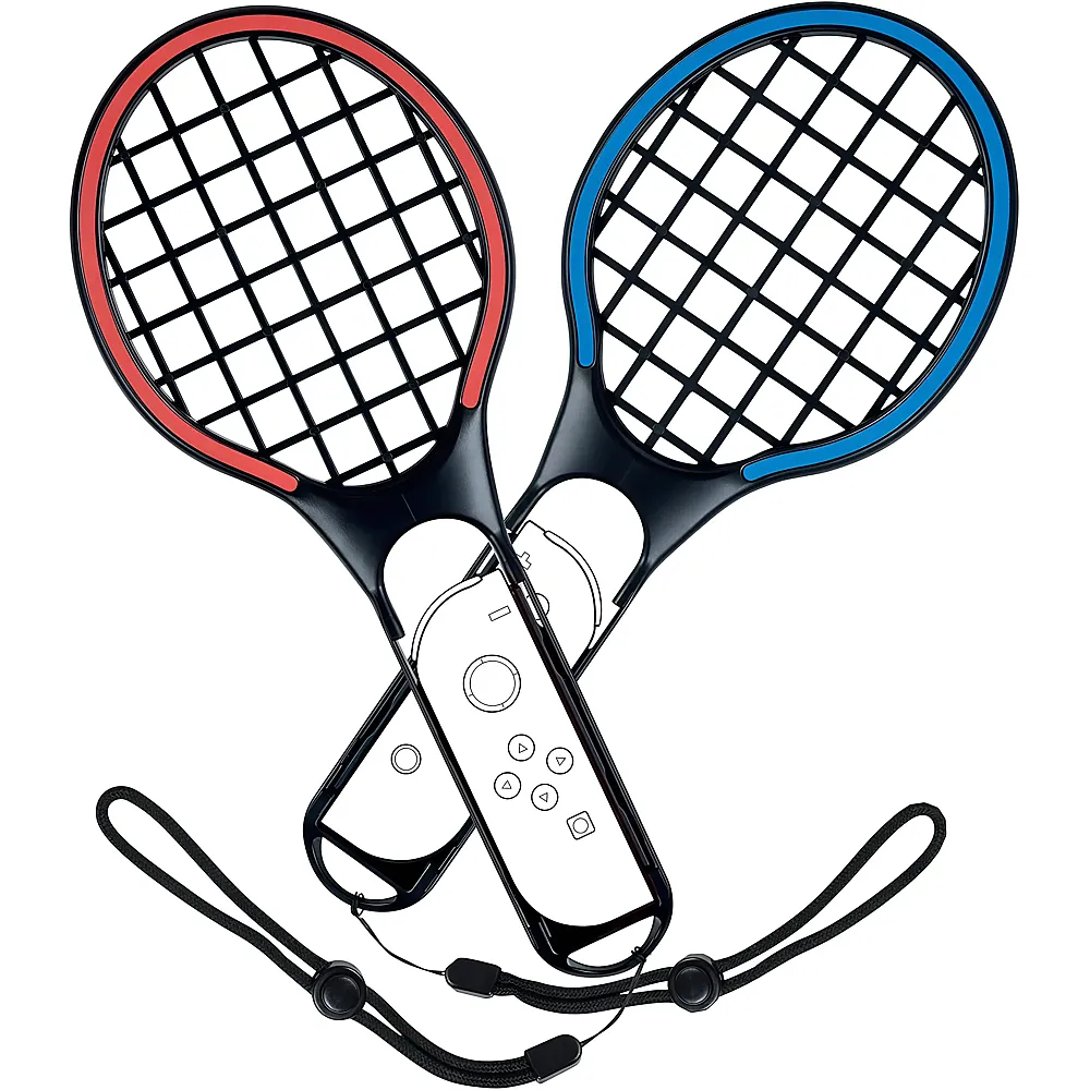 BigBen Tennis Rackets Duo Pack Schwarz