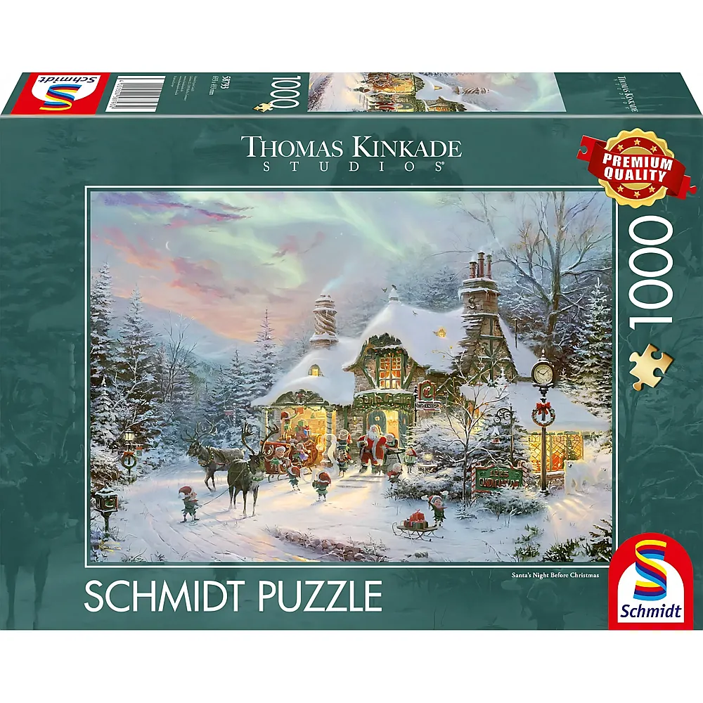 Schmidt Puzzle Thomas Kinkade, Santa's Night Before Christmas 1000Teile